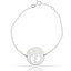 Pulsera de plata personalizada nombre y pies calados
